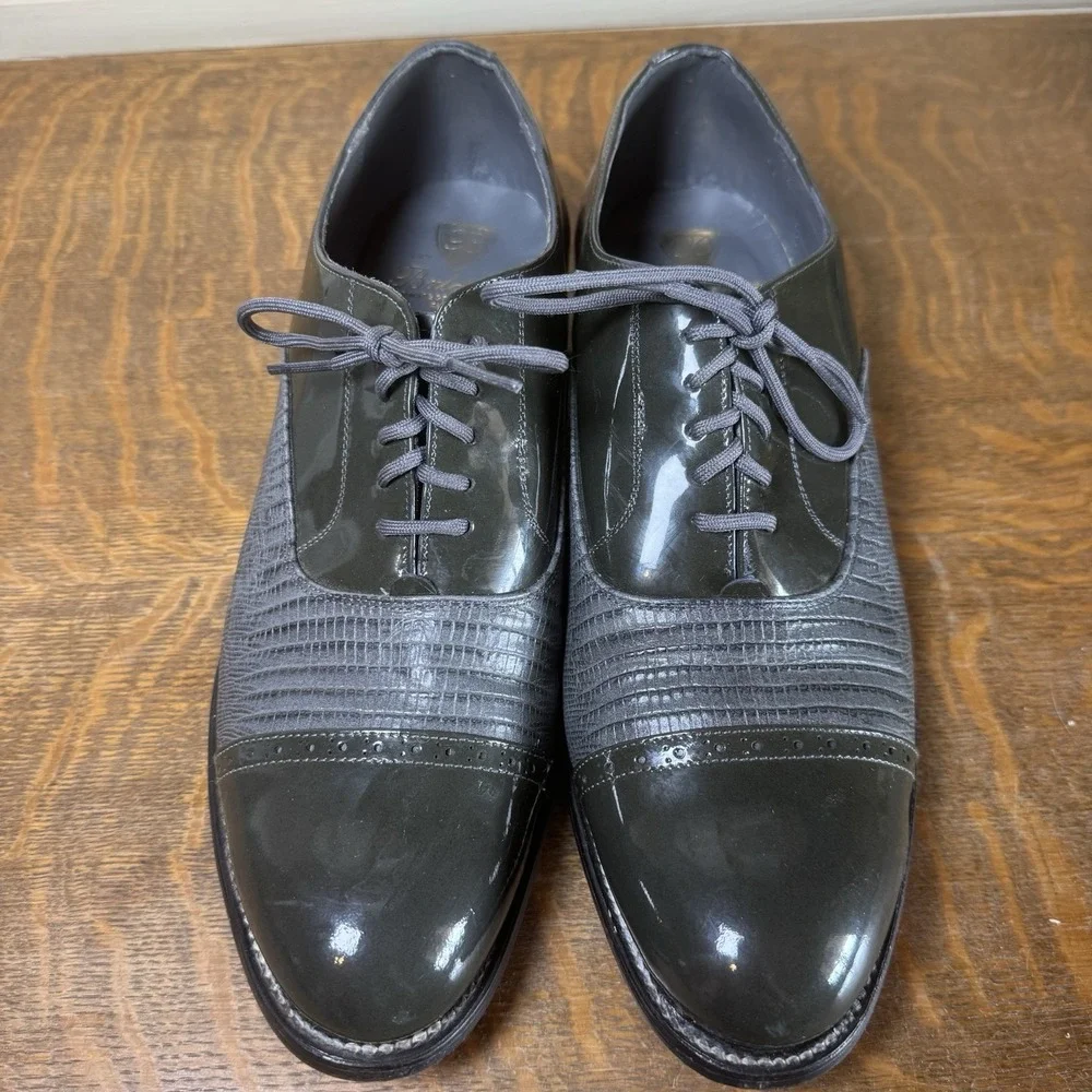 Stacy Baldwin Men's Black Cap Toe Oxford Dress Shoes US 9 EE
